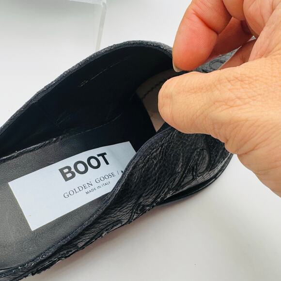 Golden Goose Santiago Western Black Mule Slip On Booties size 37 - Picture 10 of 16